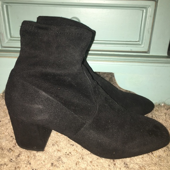 ASOS: Suede black sock boots - Picture 1 of 5